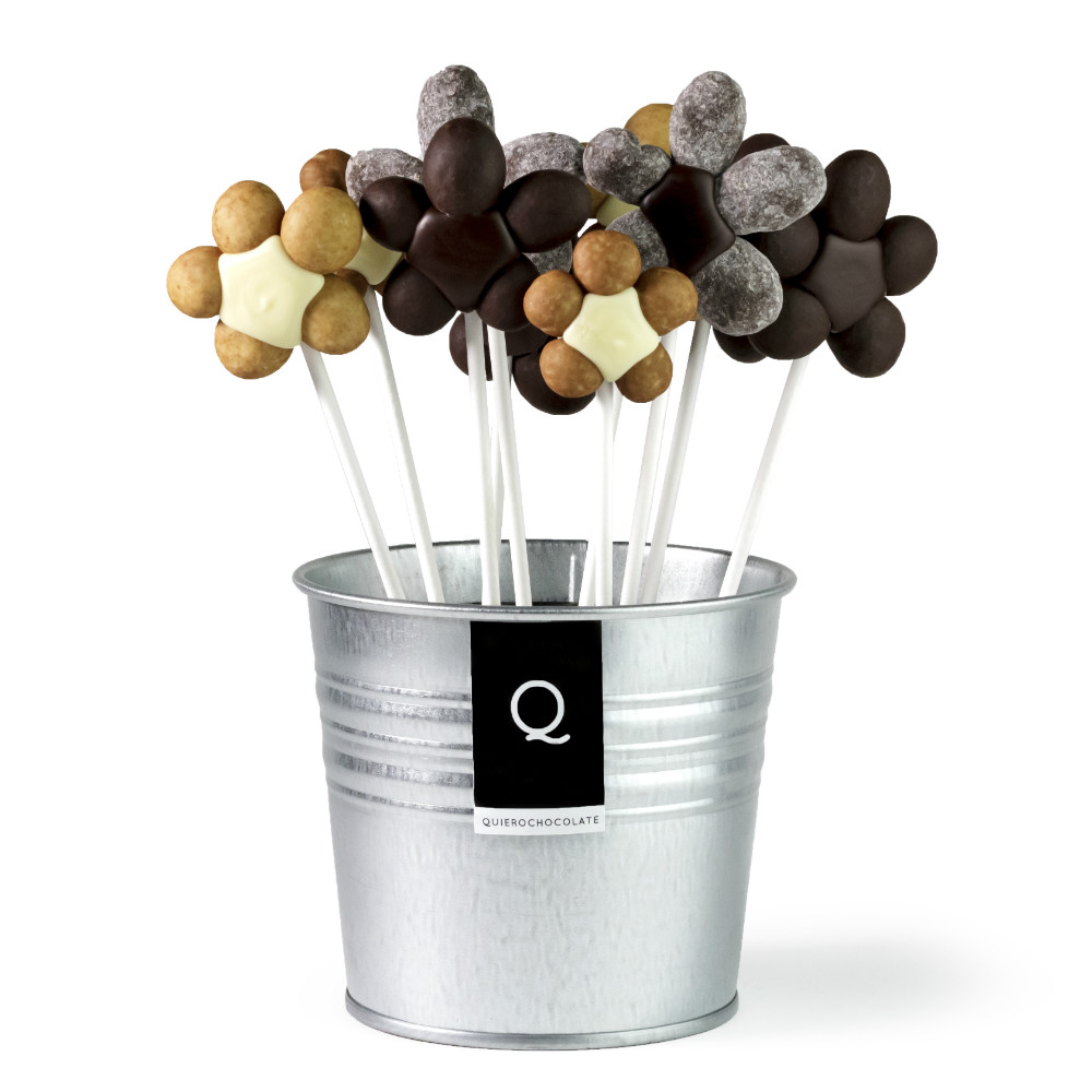Macetas con flores de chocolate - Chocolat Garden - QuieroChocolate
